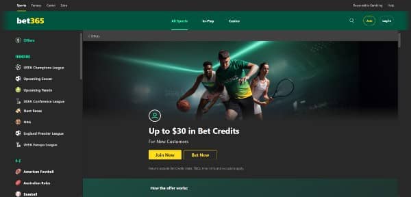 Vérifiez les cotes des paris gratuits sur Bet365