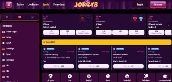 Check odds on Joker8