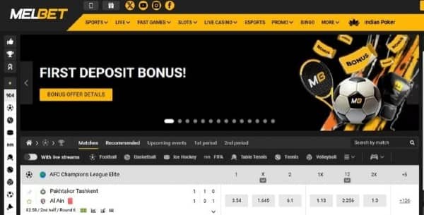 Melbet odds for CAF Champions League