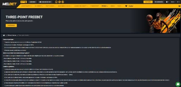 Vérifiez les cotes des paris gratuits sur Melbet