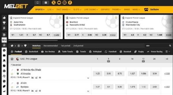 Check odds on Melbet